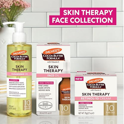 Palmer's Cocoa Butter Formula Moisturizing Skin Therapy Oil for Face with Vitamin E, C & 10 Pure Facial Oils Blend Palmer's