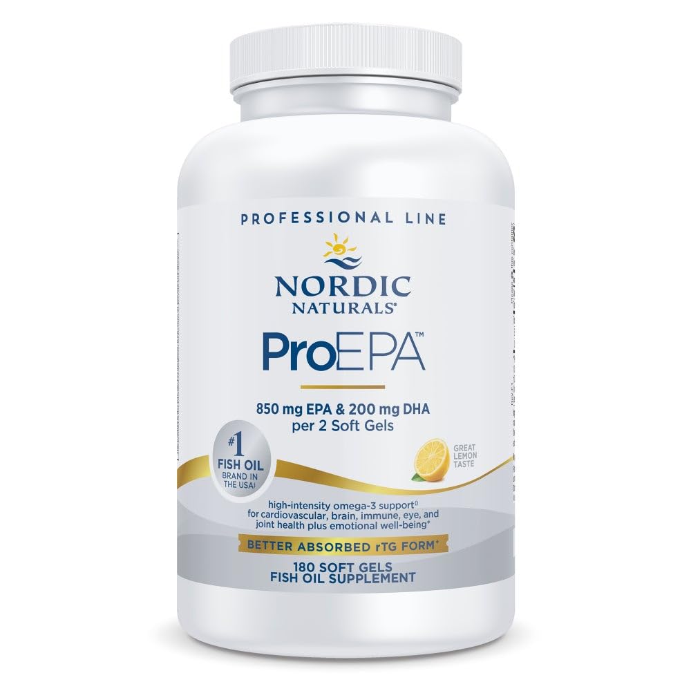 Nordic Naturals ProEPA, Lemon - 180 Soft Gels - 1210 mg Omega-3 - High-Intensity EPA Formula for Healthy Mood, Heart Health & Cellular Function - Non-GMO - 90 Servings Nordic Naturals buy australia supplements