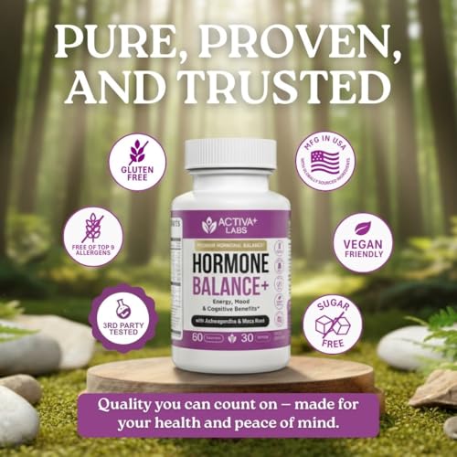 Activa Labs+ Hormone Balance for Women | Boost Energy, Mood, Libido and Focus | Supports Cycle&Menopause Comfort | Gluten, Soy&Lactose Free | 30 Day Supply Activa Labs buy australia supplements