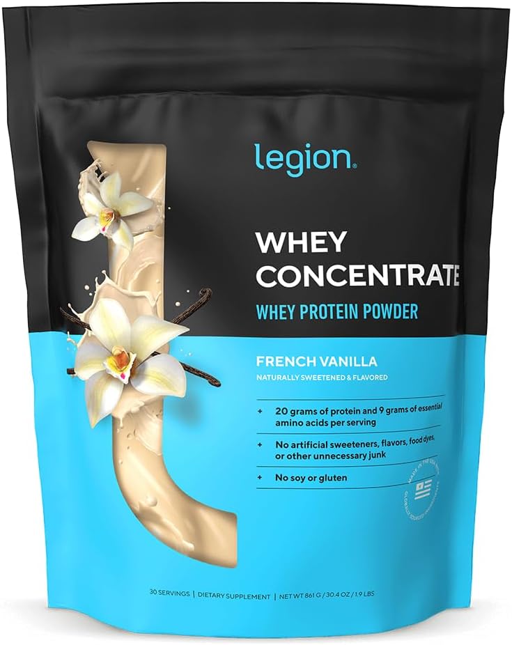 LEGION Post Workout Recovery Stack – Recharge Creatine Post Workout Drink (Strawberry Lemonade) + Whey Protein Powder (Vanilla) – Muscle Growth, Strength & Recovery Support – 30 Servings Each