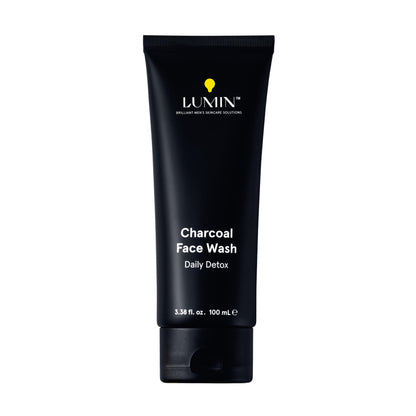 Lumin Charcoal Face Wash for Men | Daily Detox & Pore Cleansing | 3.4oz Lumin