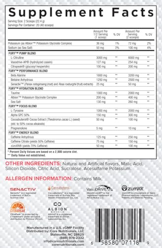 Core Nutritionals Fury V2: Pre-Workout Powder to Maximize Performance in The Gym Core Nutritionals buy australia supplements