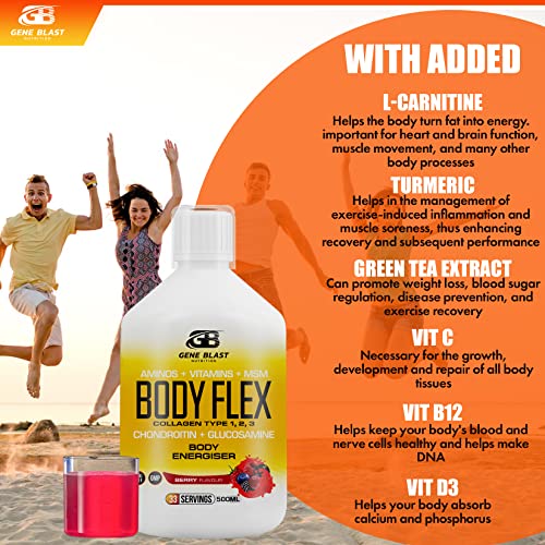 Gene Blast Body Flex, Liquid Joint Supplement w/Hydrolysed Collagen Type1 2 3 Plus Glucosamine GENE BLAST buy australia supplements