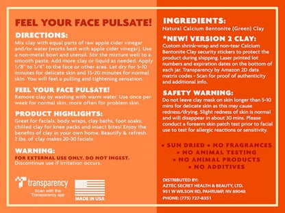 Aztec Secret– Indian Healing Clay 16 Oz – Deep Pore Cleansing Facial & Body Mask – The Original 100% Natural Calcium Bentonite Clay – New Version 2 Aztec Secret