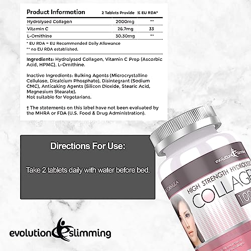 Hydrolysed Collagen High Strength 1,000mg for Hair, Skin & Nails, 60 Tablets, Evolution Slimming Evolution Slimming buy australia supplements