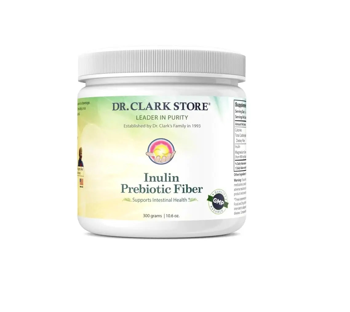 Dr. Clark Inulin Powder (FOS) – Prebiotic Soluble Fiber for Gut Health, 300g – Supports Digestive Health & Regularity Dr Clark Store