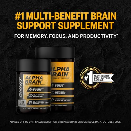 ONNIT Cognitive & Strength Performance Bundle: Alpha Brain Nootropic Capsules (30 Count) + Creatine Monohydrate Powder (30 Servings), IGEN Non-GMO Tested Focus, Strength & Lean Muscle – Pack of 2
