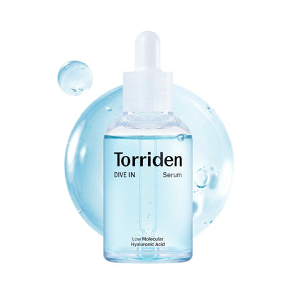 Torriden DIVE IN Hyaluronic Acid Serum for Deep Hydration | Korean K-Beauty Glass Skin Plump Glow | Lightweight Fast-Absorbing Face Serum 50ml (1.69 fl.oz.) Torriden