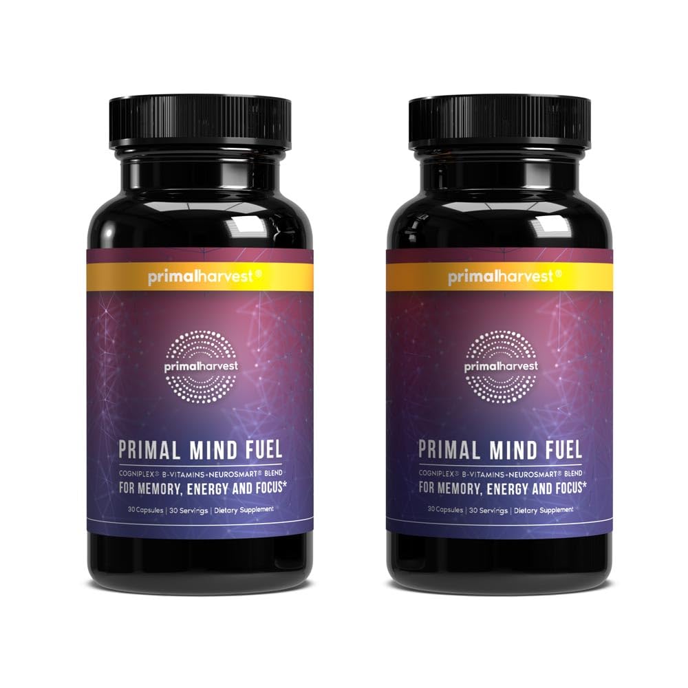 Primal Harvest Brain Supplement, Primal Mind Fuel Brain Booster for Focus, Energy, Clarity, Memory Brain Health 30 Capsules Nootropics Brain Support Supplement for Men and Women (2 Pack (30 Count)) Primal Harvest buy australia supplements