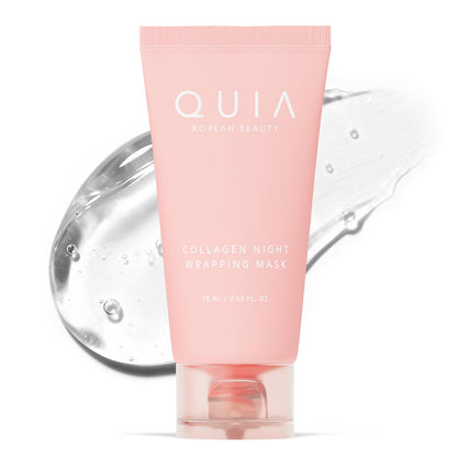 QUIA Collagen Wrapping Mask 75ml - Clinical +92% Firmer Appearance - Overnight Glass Skin Peel Off - Korean Skincare QUIA Beauty