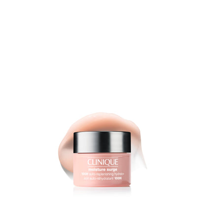 Clinique Moisture Surge 100H Auto-Replenishing Hydrator Oil Free Face Moisturizer | With Hyaluronic Acid, Aloe Bioferment and Vitamins C + E | Hydrating + Moisturizing, Mini Travel Size, 0.5 Fl Oz Clinique