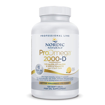 Nordic Naturals ProOmega 2000-D, Lemon Flavor - 120 Soft Gels - 2150 mg Omega-3 + 1000 IU D3 - Ultra High-Potency Fish Oil - EPA & DHA - Brain, Heart, & Immune Health - Non-GMO - 60 Servings Nordic Naturals buy australia supplements