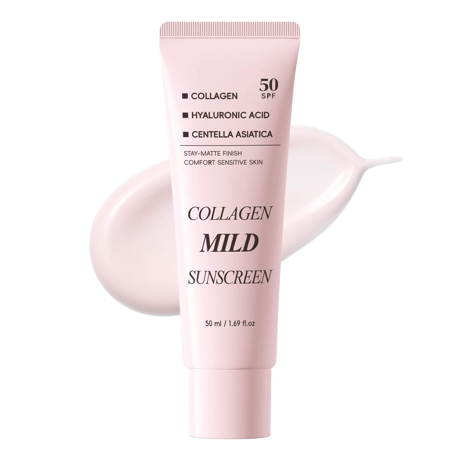 Collagen Mild Sunscreen SPF 50 for Face, Broad Spectrum Protection, Hydrating Facial Sunscreen with Peptides & Cica, Lightweight Non-Greasy, No White Cast, Natural Glow, Travel Size (2 PCS) DR.Seya buy australia supplements