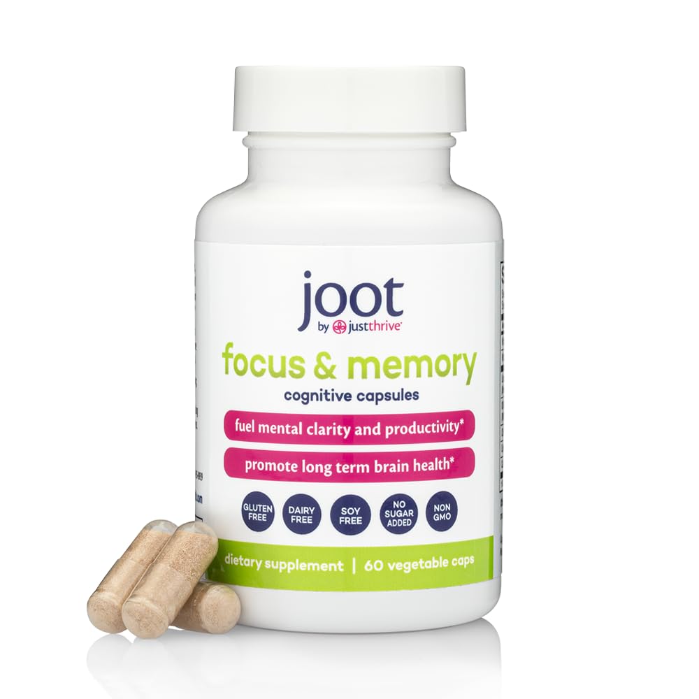 Just Thrive Focus & Memory Capsules – Nootropic Brain Supplement for Clarity, Concentration, Memory Support, & Energy – Citicoline, Lion’s Mane, Vitamins B12 & D3 Just Thrive buy australia supplements