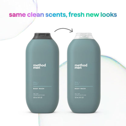 Method Men Body Wash, Sea and Surf Scent, Paraben and Phthalate Free, Quick-Lathering Method