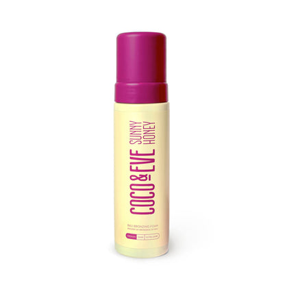 Coco & Eve Sunny Honey Self Tanner Foam - (Medium) Fast Drying, Streak-Free Sunless Tanning Mousse, Tropically Scented Lightweight Natural Looking Tan Coco & Eve