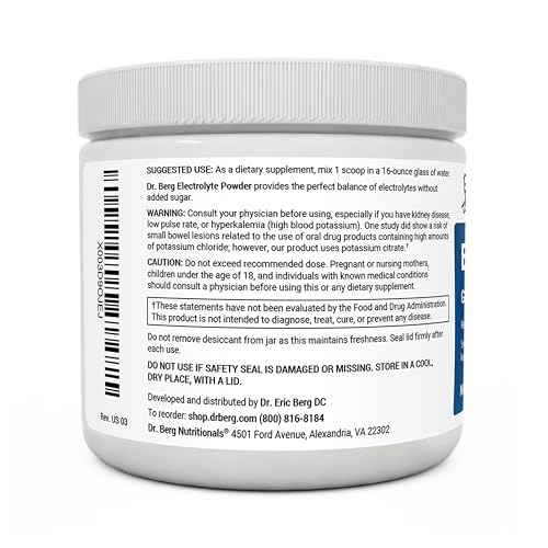 Dr. Berg Hydration Keto Electrolyte Powder - Enhanced w/ 1,000mg of Potassium & Real Dr. Berg Nutritionals buy australia supplements