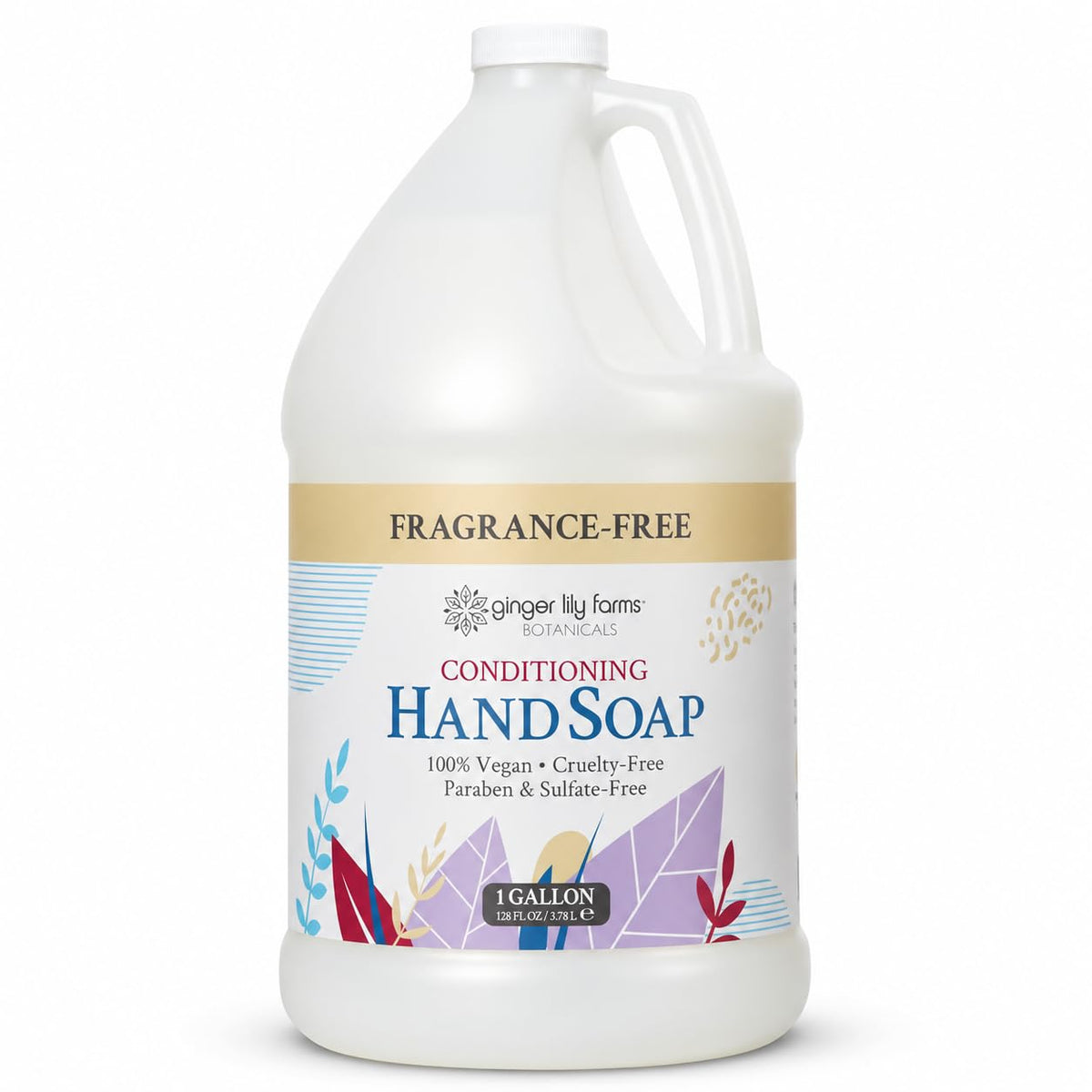 Ginger Lily Farms Botanicals Hand Soap, 128oz, Fragrance Free Ginger Lily Farms