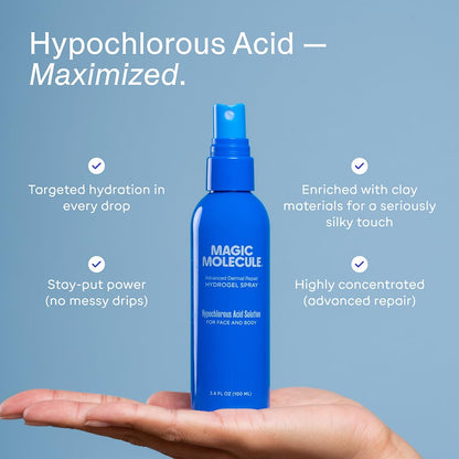 Magic Molecule Hypochlorous Acid Hydrogel Spray, Dermal Repair, 3.4oz 2PK Magic Molecule