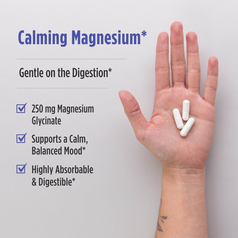 Nordic Naturals Vegetarian Magnesium Glycinate Capsules, Unflavored, 90 Count - 250mg Magnesium per Serving - Highly Bioavailable Support for Muscle & Cardiovascular Nordic Naturals