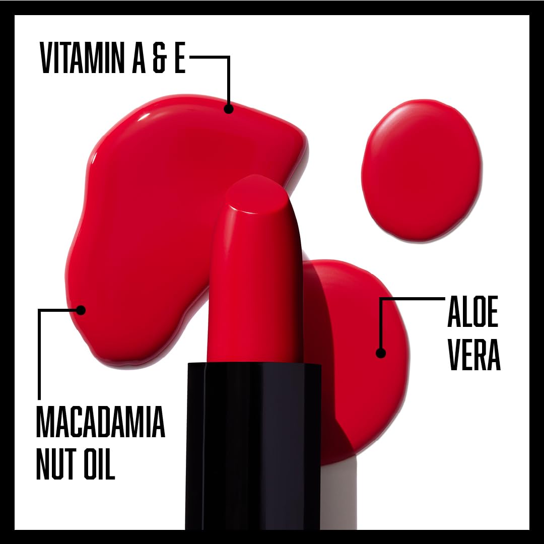 wet n wild Silk Finish Lipstick, Hydrating Rich Buildable Lip Color, Formulated with Vitamins A,E, & Macadamia for Ultimate Hydration, Cruelty-Free & Vegan - Dark Pink Frost wet n wild
