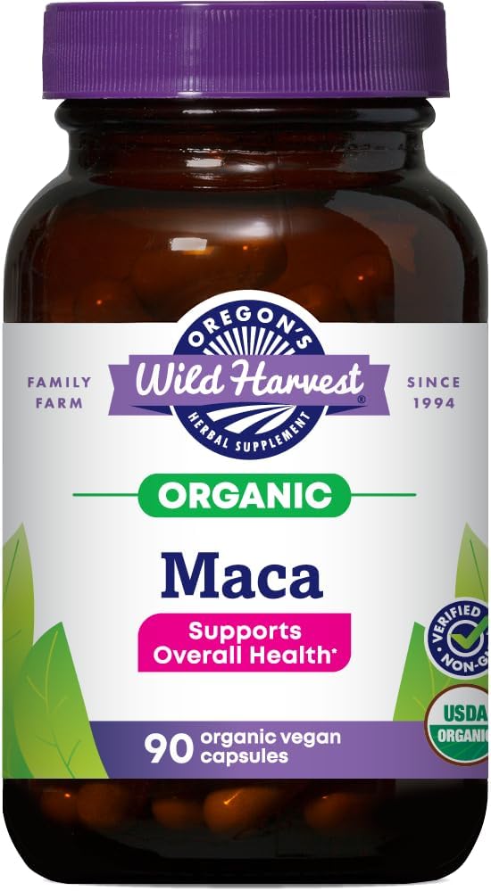 Oregon's Wild Harvest Maca Root | Made with Organic Raw Maca Root and Vegan Capsules, 90 Count Gsupps Australia