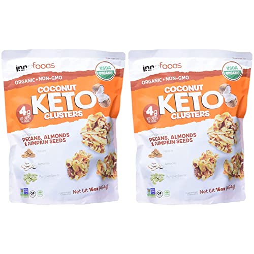 Inno Foods Organic Coconut Keto Cluster (Net Wt 16 Ounce), (Pack of 2) Inno Foods buy australia supplements