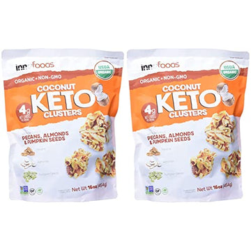 Inno Foods Organic Coconut Keto Cluster (Net Wt 16 Ounce), (Pack of 2) Inno Foods buy australia supplements