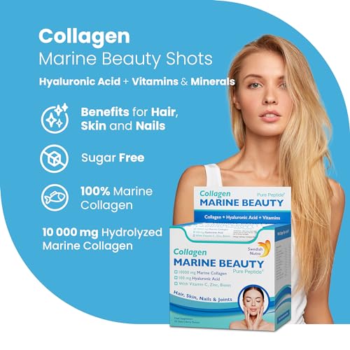 Swedish Nutra Marine Beauty Collagen | High Strength Type 1 & 3 Collagen to Rejuvenate Hair, Skin & Nails Swedish Nutra buy australia supplements