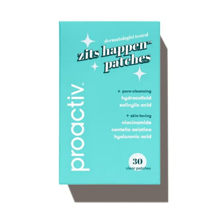 Proactiv Zits Happen® Hydrocolloid Acne Patches- Pimple Patches for Face and Back Acne with Pore Cleansing Salicylic Acid- 30 Count Proactiv