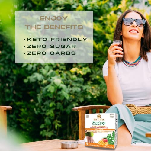 Hyleys Tea Moringa Oleifera with Mango Flavor - 50 Tea Bags (6 Pack - 300 Tea Bags total) (Miracle Tree Tea) HYLEYS buy australia supplements