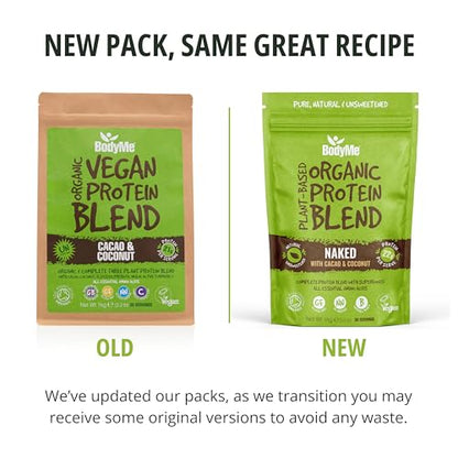 BodyMe Organic Vegan Protein Powder Blend, Cacao Coconut - Unsweetened, Low Carb BodyMeBuy Supplements Australia