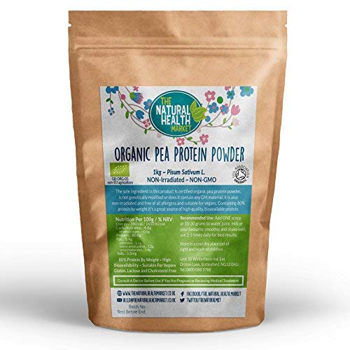 Organic Pea Protein Powder 1kg by The Natural Health Market • 80% Vegan Protein The Natural Health Market buy australia supplements