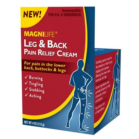 MagniLife Leg & Back Pain Relief Cream (4 oz), Topical Support for Leg Pain & Lower Back Discomfort, Fast Absorbing, No Residue, Mild Scent, Massage-in Formula MagniLife buy australia supplements