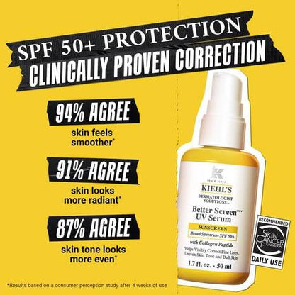 Kiehl's - Better Screen UV Serum SPF 50+ Facial Sunscreen- 3.4 fl oz Kiehl's