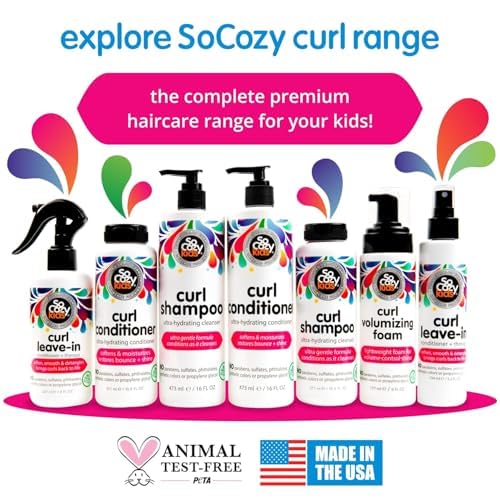 So Cozy Leave In Conditioner Spray (8 Fl Oz) Paraben-Free Detangler for Kids' Curly Hair, Deep Conditioner & Tangle-Free Curls, Gentle & Nourishing with Keratin, Vitamin B5, Olive Oil & Jojoba Oil Gsupps Australia
