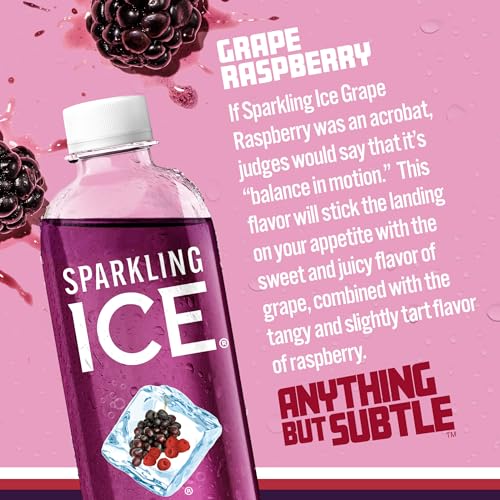 Sparkling Ice, Grape Raspberry Sparkling Water, Zero Sugar Flavored Water, with Vitamins Sparkling ICE buy australia supplements