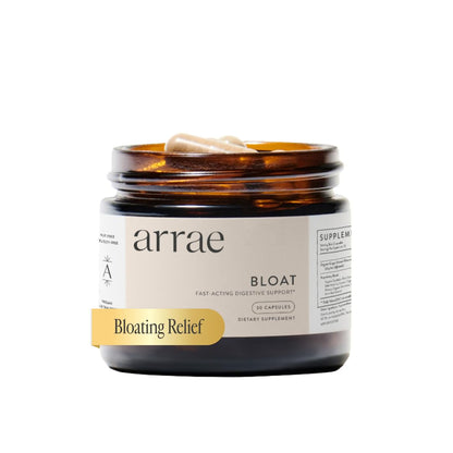 Arrae Fast-Acting Bloating Relief Digestive Enzymes, All Natural Bloat, Gas & Indigestion Relief Capsules (30 Count) Arrae
