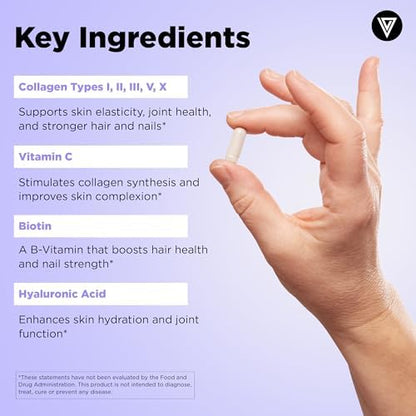 Vital Vitamins Multi Collagen Complex Plus 150 ct + Creatine Monohydrate Capsules 120 ct Gsupps Australia