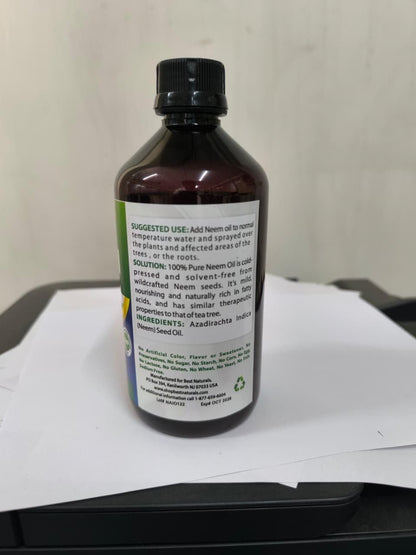 Best Naturals 100% Pure Neem Oil, 100% Cold Pressed and Unrefined - 16 OZ (1 Bottle) Best Naturals
