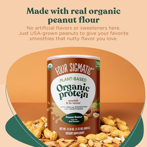 Four Sigmatic Organic Plant-Based Protein Powder Peanut Butter Protein with Lion’s Mane Four Sigmatic buy australia supplements