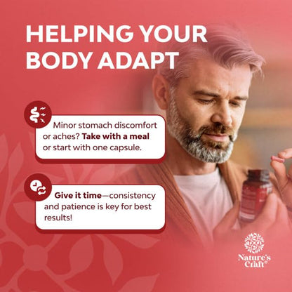 Natures Craft Red Yeast Rice with CoQ10 Supplement - Advanced Healthy Heart & Healthy Cholesterol Levels Formula for Men & Women - Red Yeast Rice Capsules with 1200 mg Natures Craft