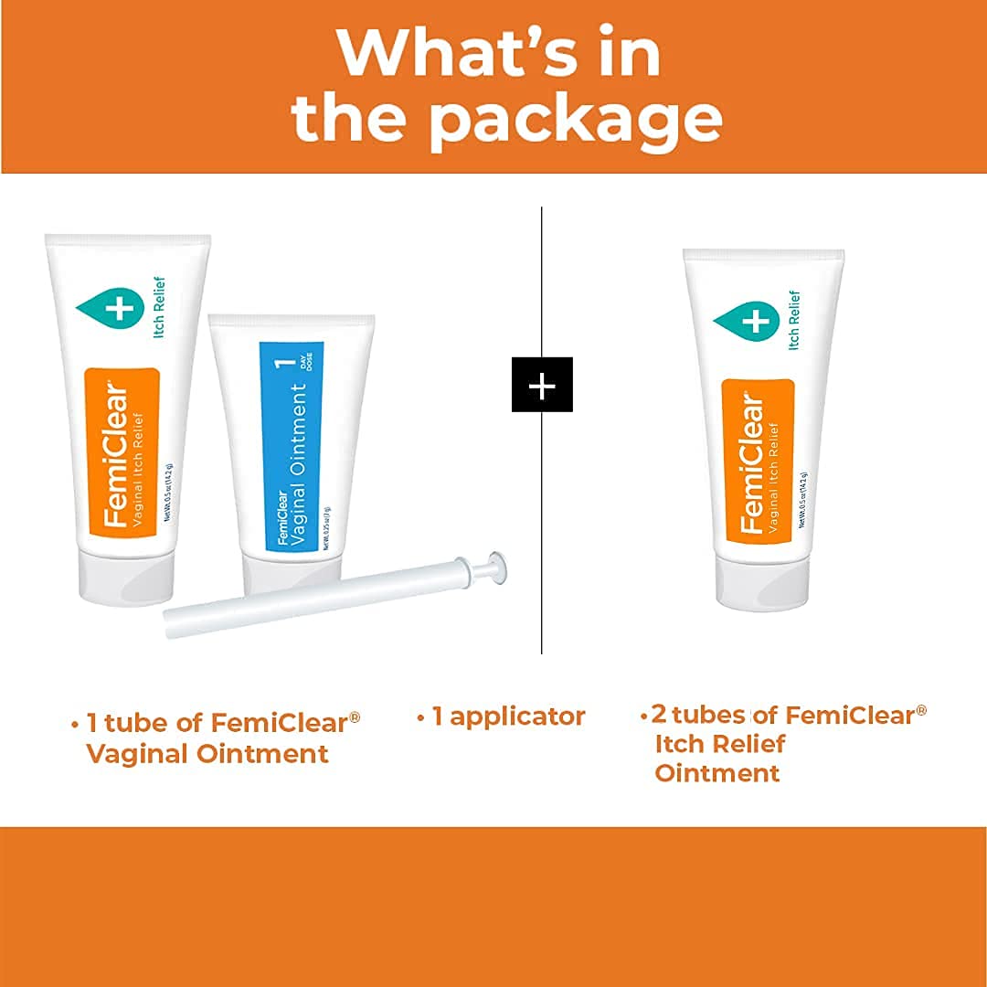 FemiClear 1-Day Yeast Infection Treatment & Vaginal Itch Relief Ointment - Fast Relief Bundle (Pack of 2) FemiClear buy australia supplements