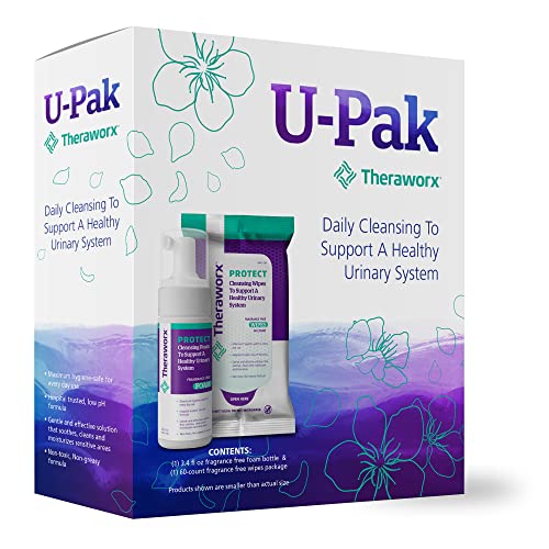 Theraworx Protect U-Pak 60-Ct Wipes & Hygiene Foam 3.4 oz for Urinary Health (Pack of 1) THERAWORX PROTECT buy australia supplements