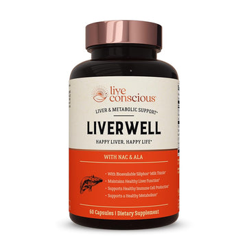 LiverWell Liver Cleanse, Rejuvenation, Metabolic Support - Liver Supplement for Liver Health w/Highly Bioavailable Milk Thistle Extract, N-Acetyl Cysteine,