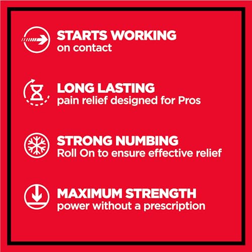 Absorbine Jr. PRO Maximum Strength Lidocaine Roll-On for Targeted Nerve and Muscle Pain Relief, 4% Lidocaine + 1.5% Phenol, Fast Acting & Long Lasting, 2.5 oz ABSORBINE JR. buy australia supplements