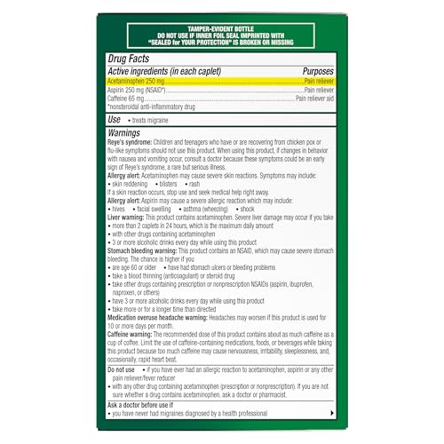 Excedrin Migraine Relief Caplets to Alleviate Migraine Symptoms - 200 Count Excedrin buy australia supplements