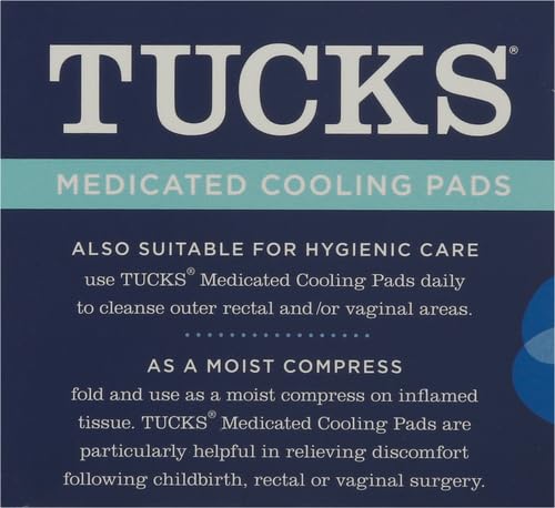 TUCKS Medicated Cooling Pads, 100 Count – Hemorrhoid Pads with Witch Hazel, Cleanses Sensitive Areas, Protects from Irritation, Hemorrhoid Treatment, Medicated Pads Used by Hospitals Gsupps Australia
