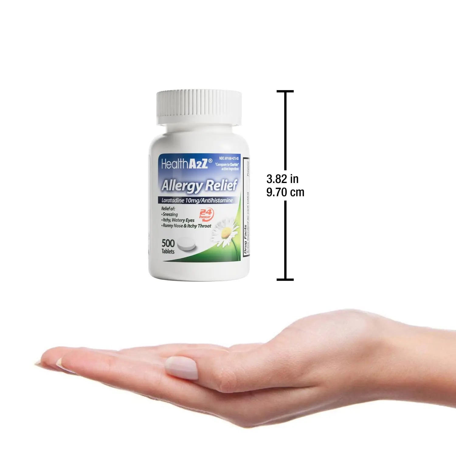 HealthA2Z® Allergy Relief | Loratadine 10mg Antihistamine | 500 Tablets | Dye Free | Relief from Itchy Throat, Sneezing, Runny Noses | 24-Hours Allergy Medicine HealthA2Z buy australia supplements
