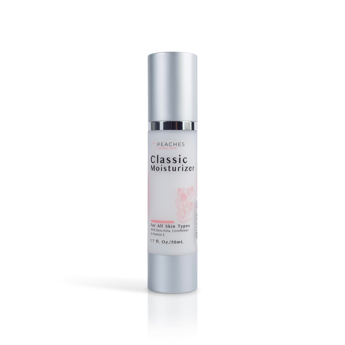 Peaches Skin Care Vegan Classic Moisturizer with Gotu Kola Cream, 1.7 oz Peaches Skin Care